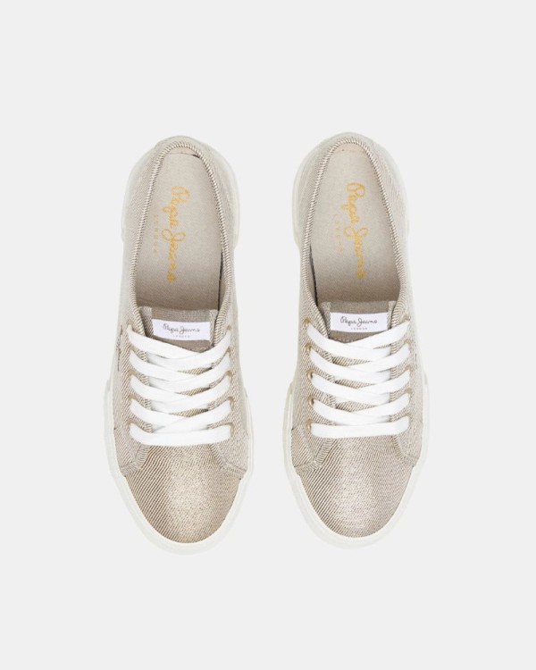 Zapatillas Bajas Mujer PEPE JEANS Oro PLS31439 BRADY PARTY