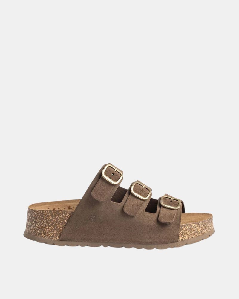 Sandalias Abiertas Mujer Yokono Marrón WIWI 263