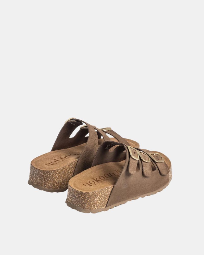Sandalias Abiertas Mujer Yokono Marrón WIWI 263