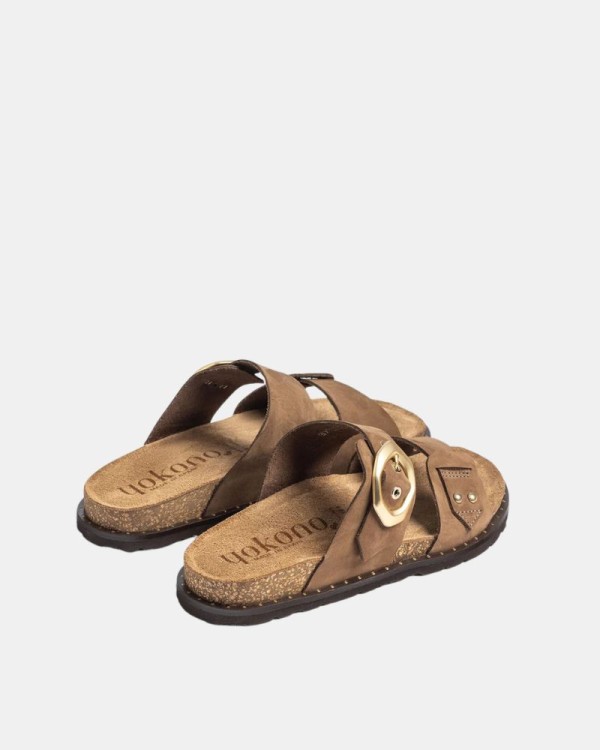 Sandalias Abiertas Mujer Yokono Marrón BOLUS 254