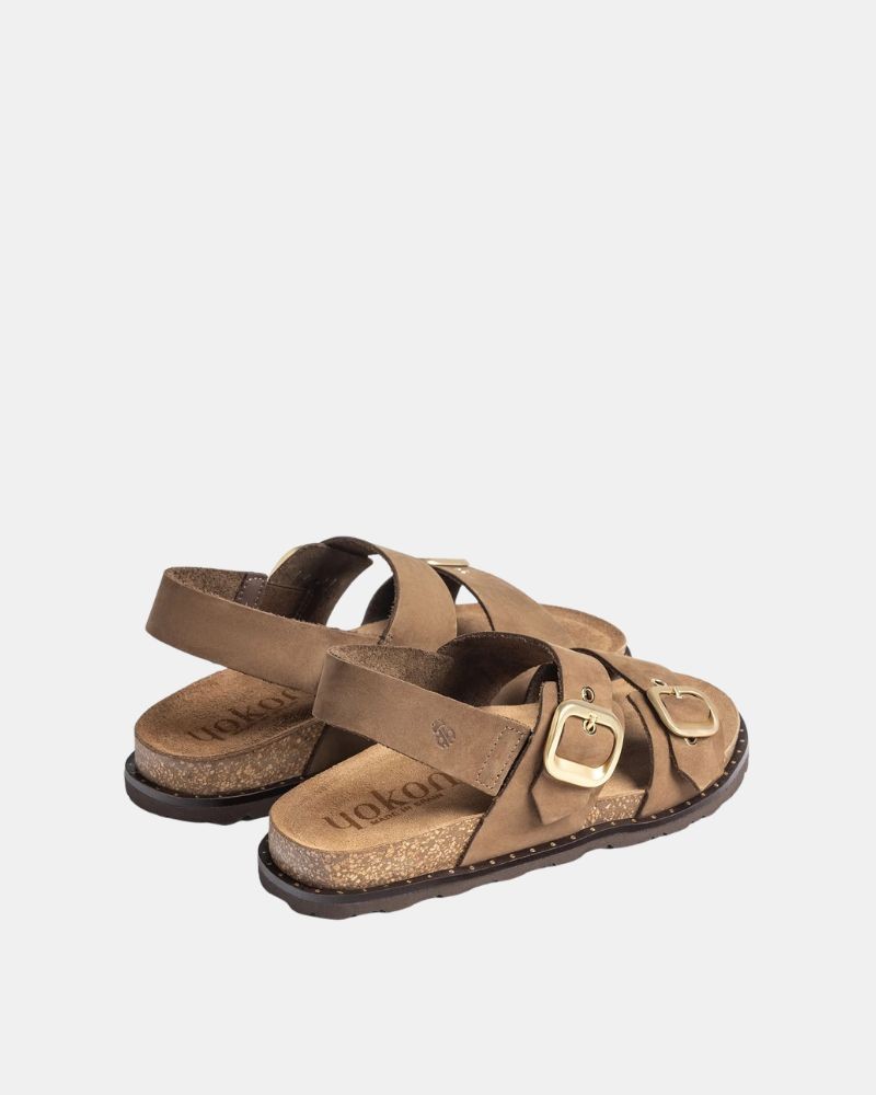 Sandalias Abiertas Mujer Yokono Marrón BOLUS 252