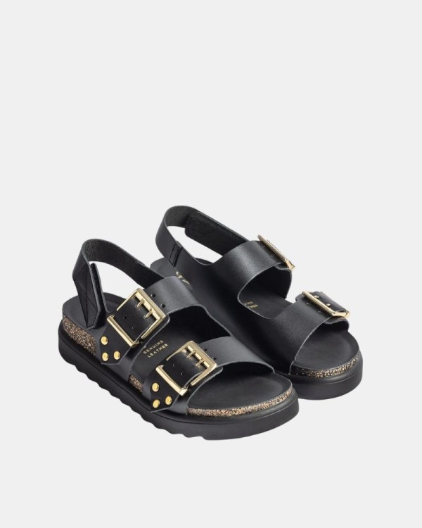 Sandalias Abiertas Mujer Yokono Negro TUNEZ 261