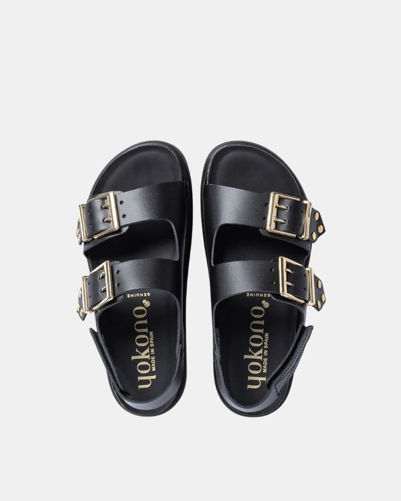 Sandalias Abiertas Mujer Yokono Negro TUNEZ 261