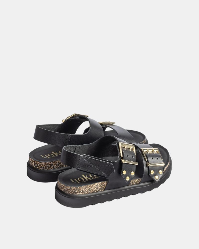 Sandalias Abiertas Mujer Yokono Negro TUNEZ 261