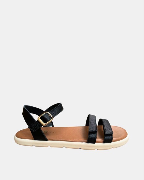 Sandalias Abiertas Barefoot Mujer RKS Negro 20026