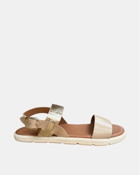 Sandalias Abiertas Barefoot Mujer RKS Beige 15017