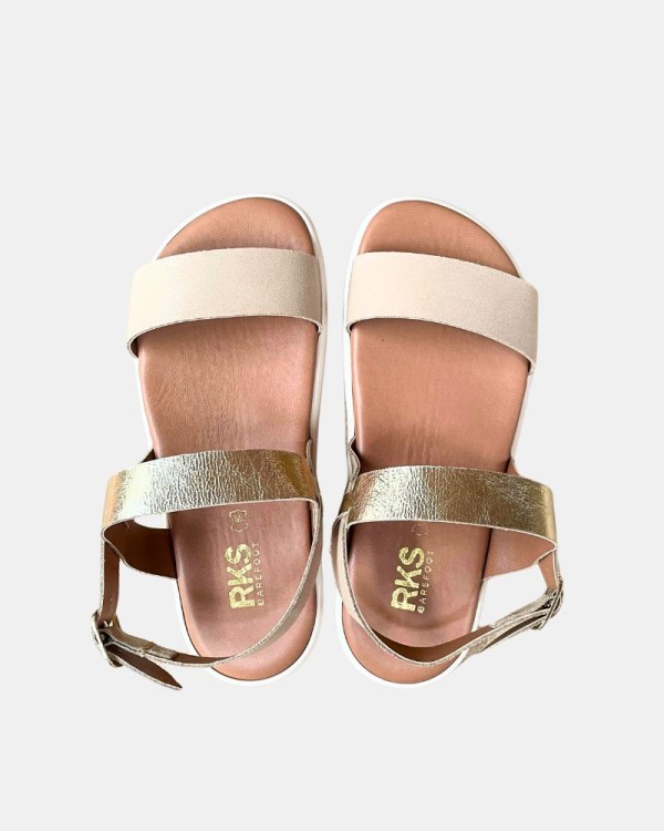 Sandálias Abertas Barefoot Mulher RKS Bege 15017