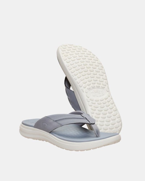 Sandalias Chancletas Hombre HEY DUDE Gris 44442 FINN FLIP
