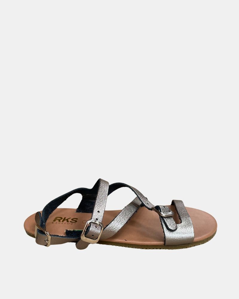 Sandálias Abertas Barefoot Mulher RKS Prata/Cinzento 95006