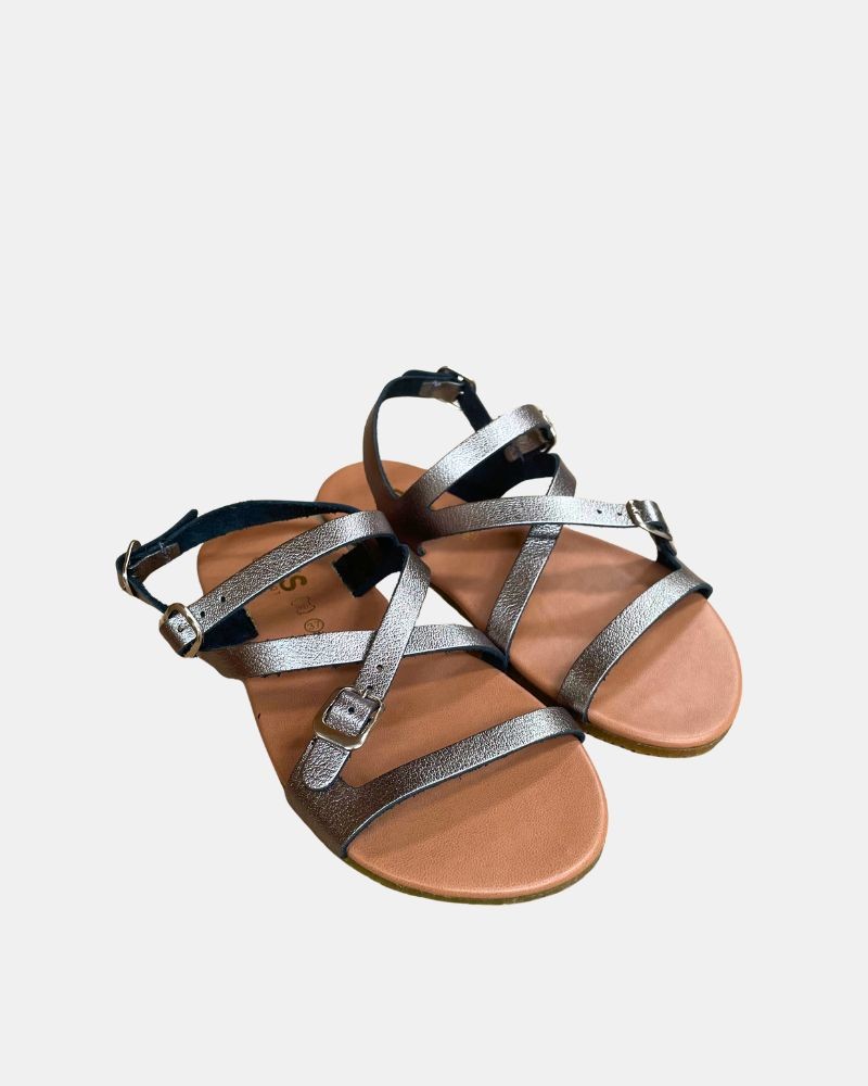 Sandálias Abertas Barefoot Mulher RKS Prata/Cinzento 95006