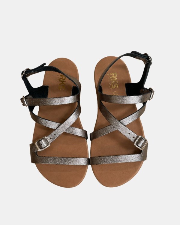 Sandálias Abertas Barefoot Mulher RKS Prata/Cinzento 95006