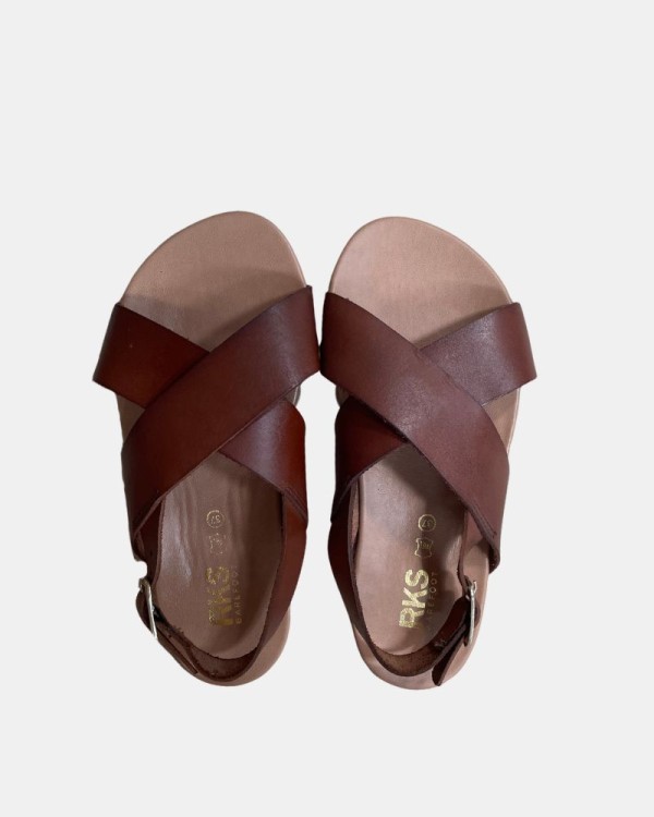 Sandalias Abiertas Barefoot Mujer RKS Marrón 79302