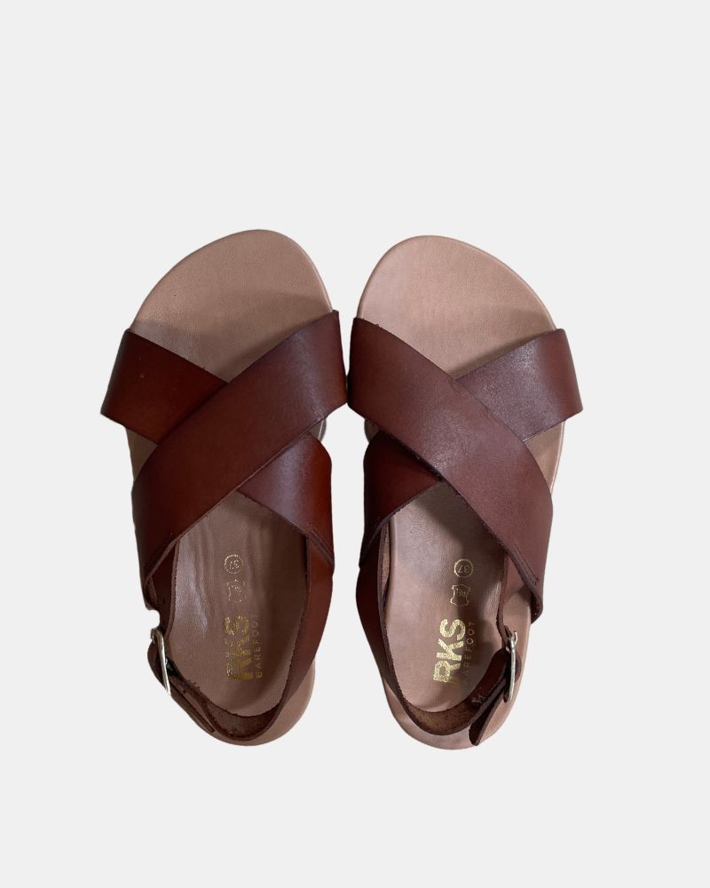 Sandalias Abiertas Barefoot Mujer RKS Marrón 79302