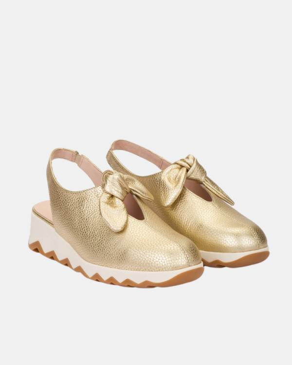 Zapatos Abiertos Mujer Wonders Oro C 7602