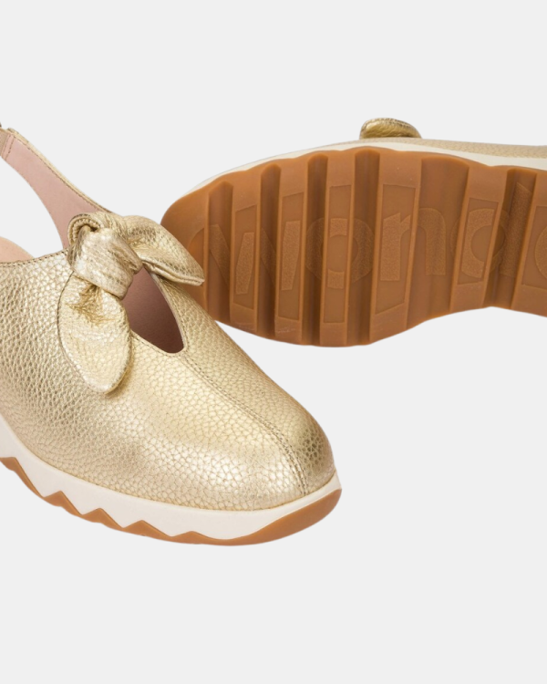 Zapatos Abiertos Mujer Wonders Oro C 7602