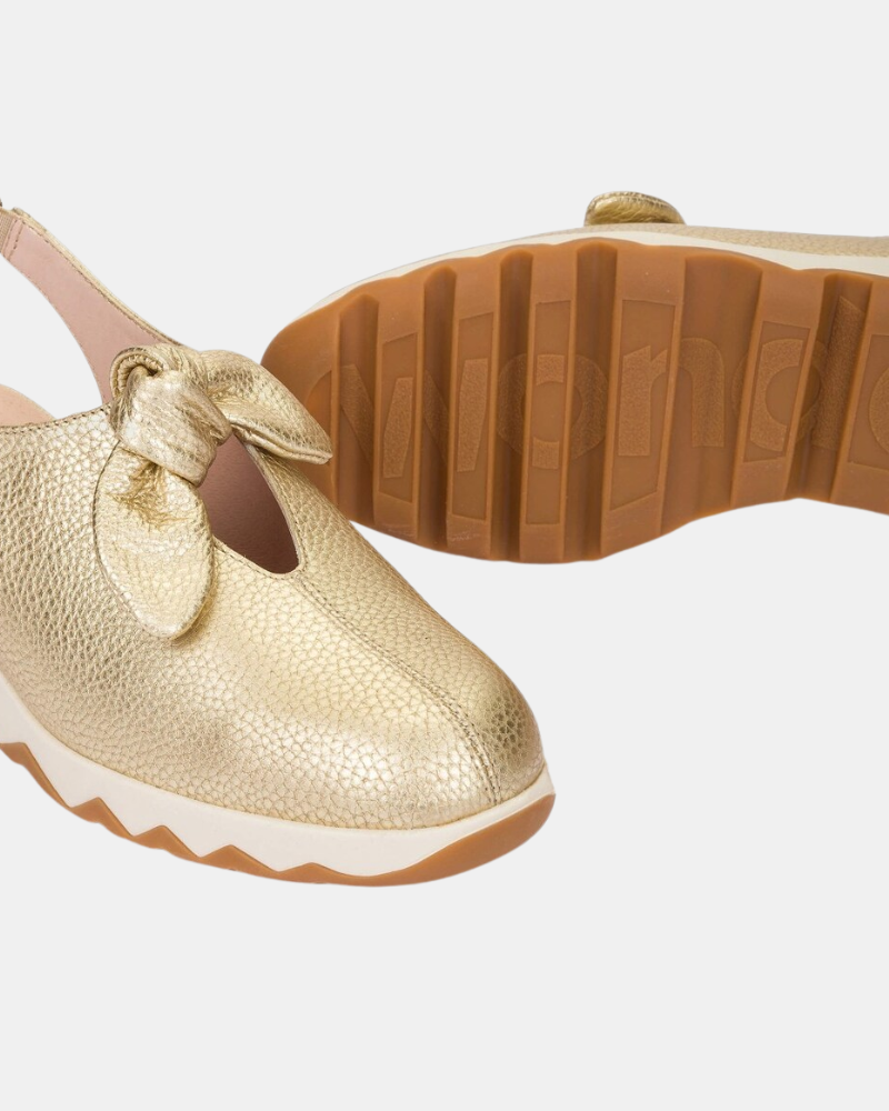 Zapatos Abiertos Mujer Wonders Oro C 7602