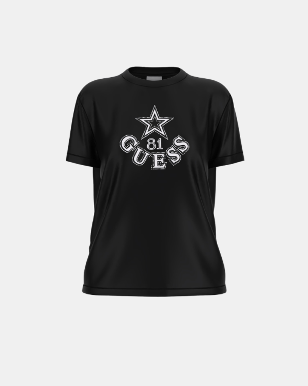 T-shirts de manga curta para mulher GUESS Preto V6YI04 K4268