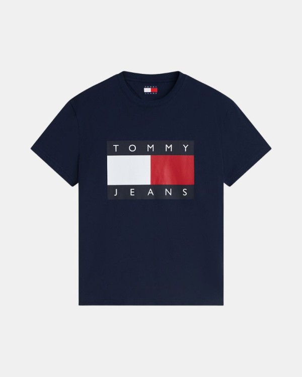 Camisetas de manga curta para homem TOMMY HILFIGER Azul DM0DM22645C1G