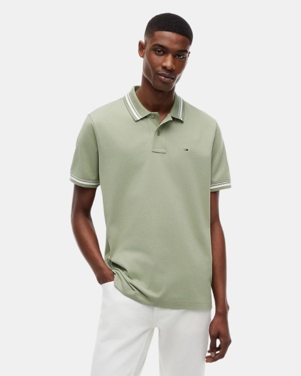 Camisetas Manga corta Polos Hombre TOMMY HILFIGER Verde DM0DM22700PMO