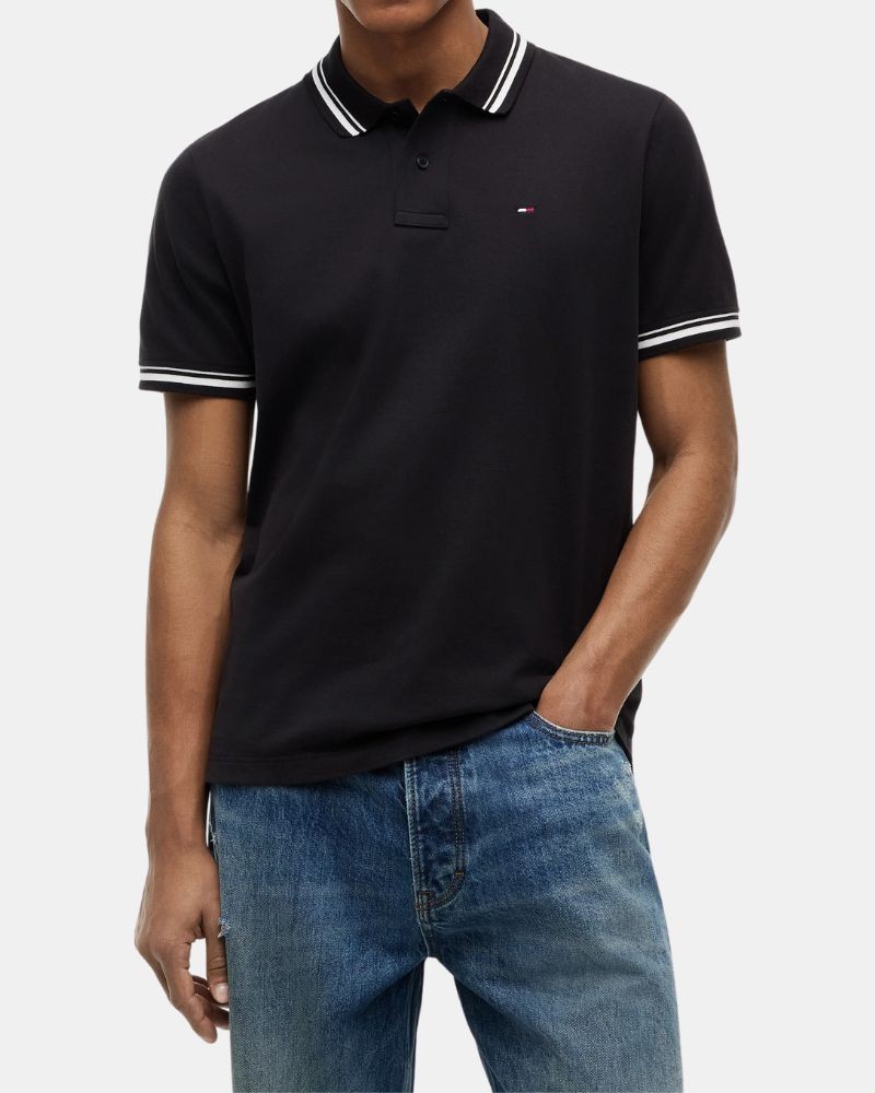 Camisetas Manga corta Polos Hombre TOMMY HILFIGER Negro DM0DM22700BDS