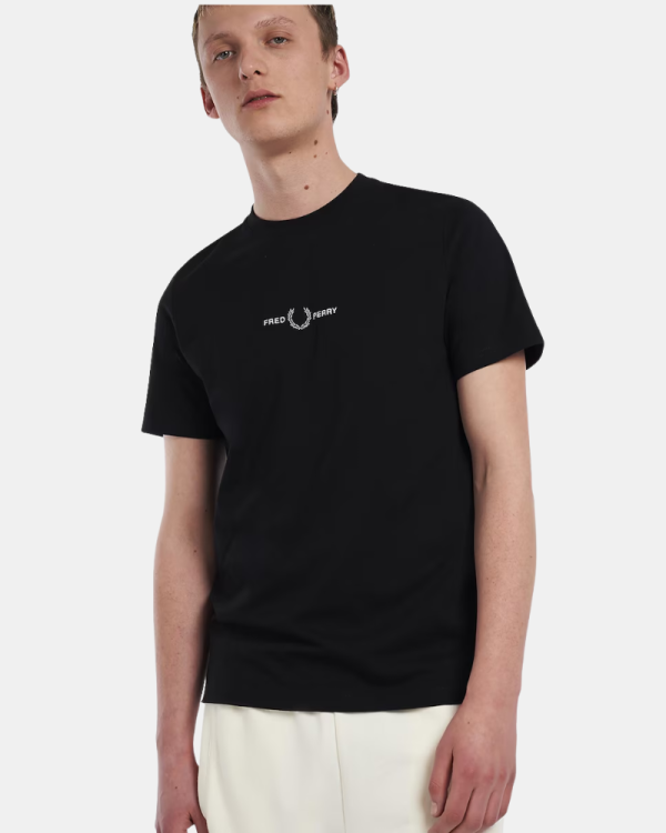 Camisetas Manga Curta Homem FRED PERRY Preto M4580