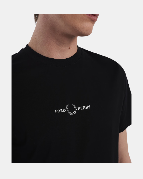 Camisetas Manga Curta Homem FRED PERRY Preto M4580