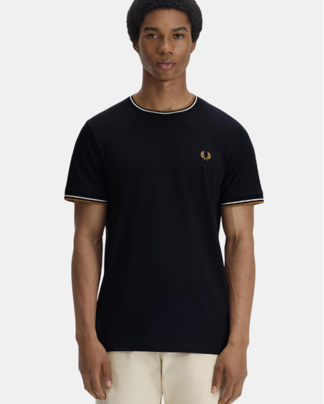 Camisetas Manga corta Hombre FRED PERRY Negro M1588