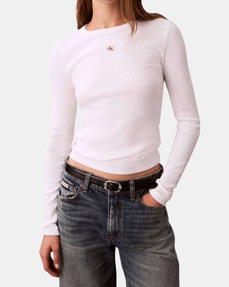 Camisetas Manga larga Mujer CALVIN KLEIN Blanco LV047E205G