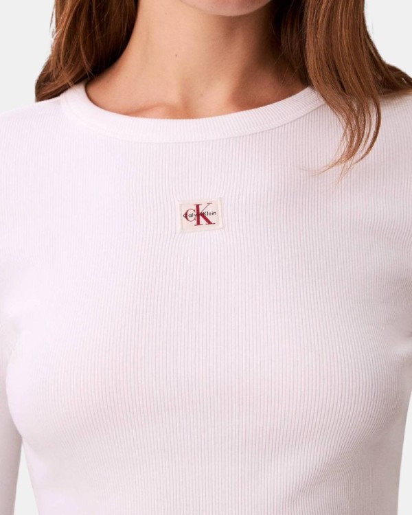 Camisetas Manga larga Mujer CALVIN KLEIN Blanco LV047E205G