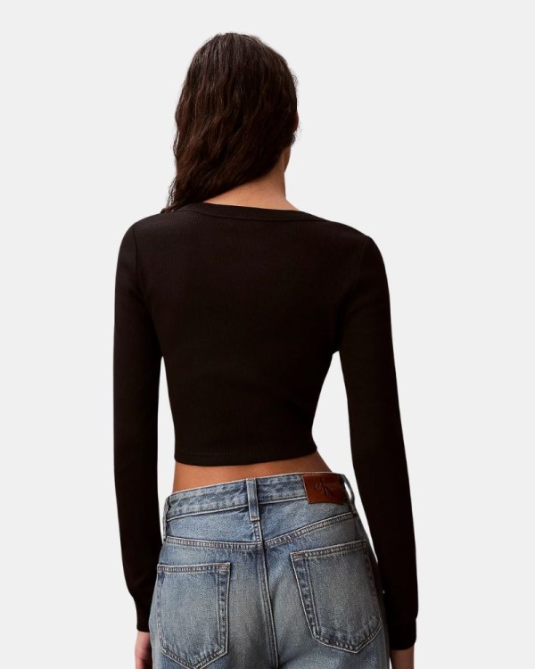 Camisetas Manga larga Mujer CALVIN KLEIN Negro LV047C204G