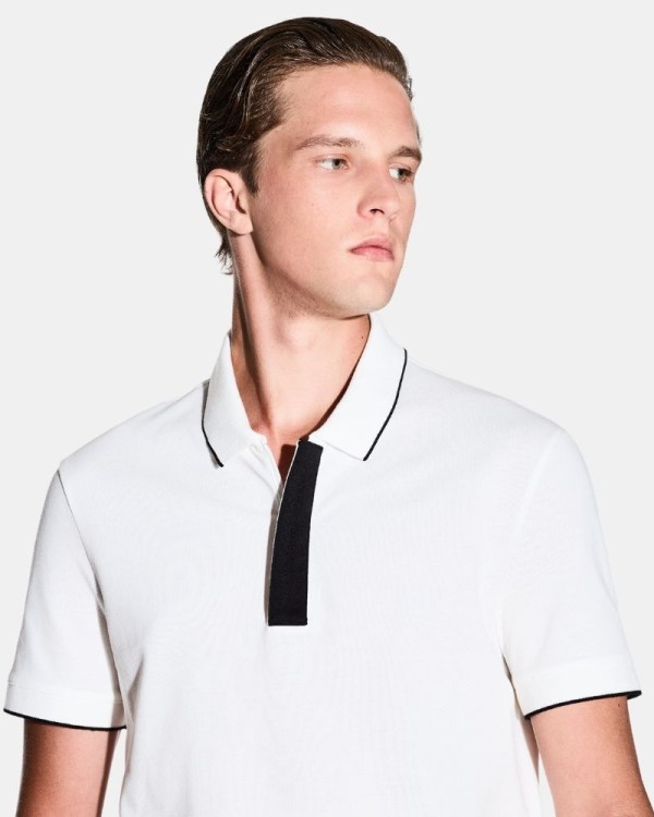 Camisetas Manga corta Polos Hombre ARMANI EXCHANGE Blanco XM001285 AF10366