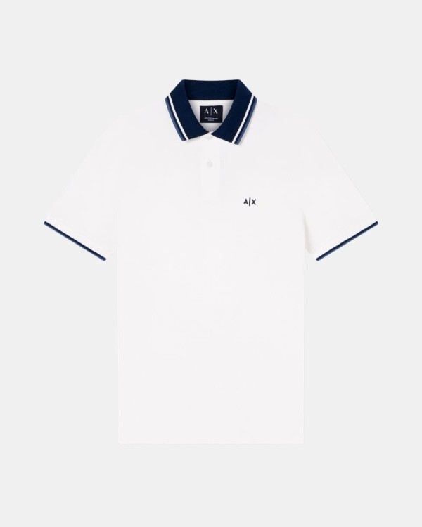 Camisetas Manga corta Polos Hombre ARMANI EXCHANGE Blanco XM002350 AF10366