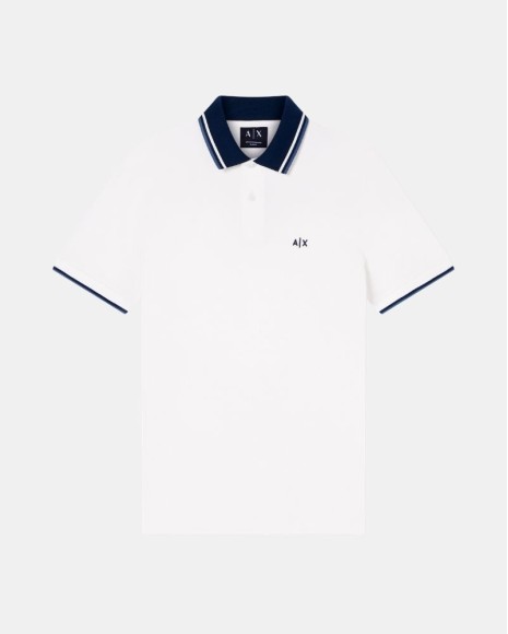 Camisetas Manga corta Polos Hombre ARMANI EXCHANGE Blanco XM002350 AF10366