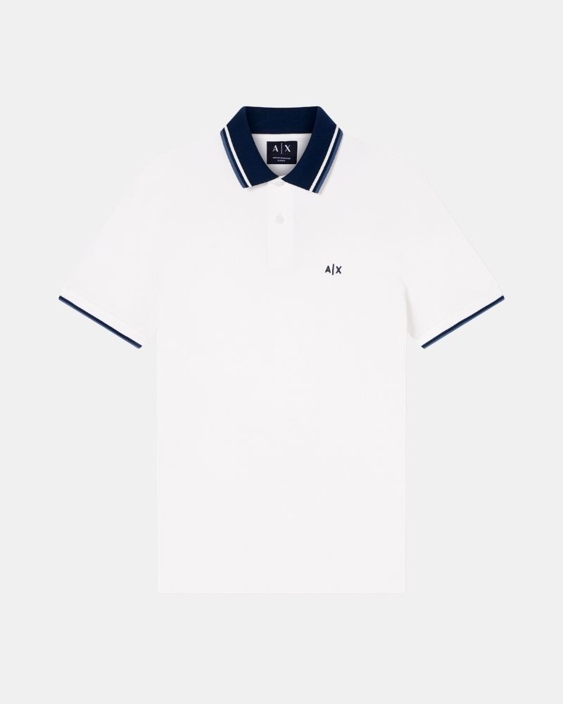 Camisetas Manga corta Polos Hombre ARMANI EXCHANGE Blanco XM002350 AF10366