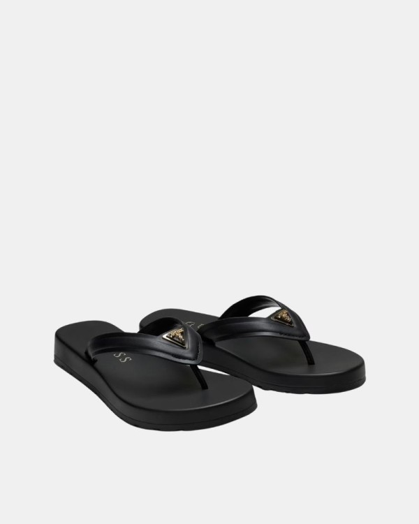 Sandalias De dedo Chancletas Mujer GUESS Negro FLJCNY ELE24