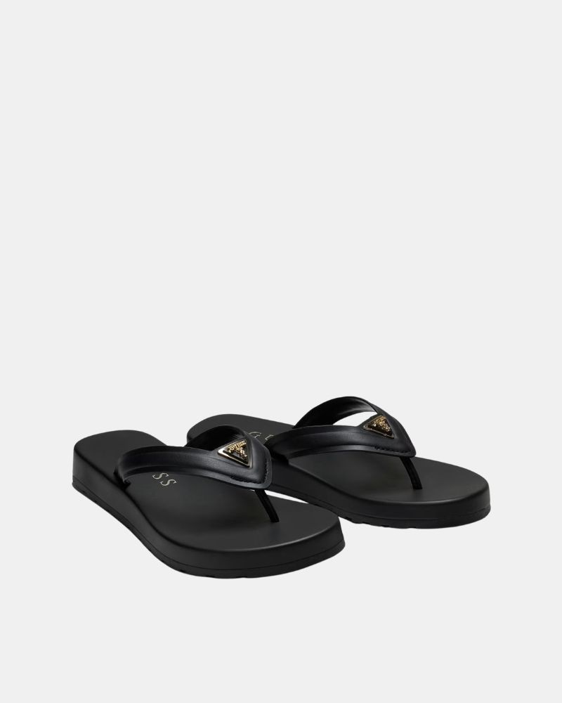 Sandalias De dedo Chancletas Mujer GUESS Negro FLJCNY ELE24