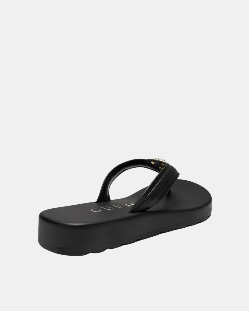 Sandalias De dedo Chancletas Mujer GUESS Negro FLJCNY ELE24