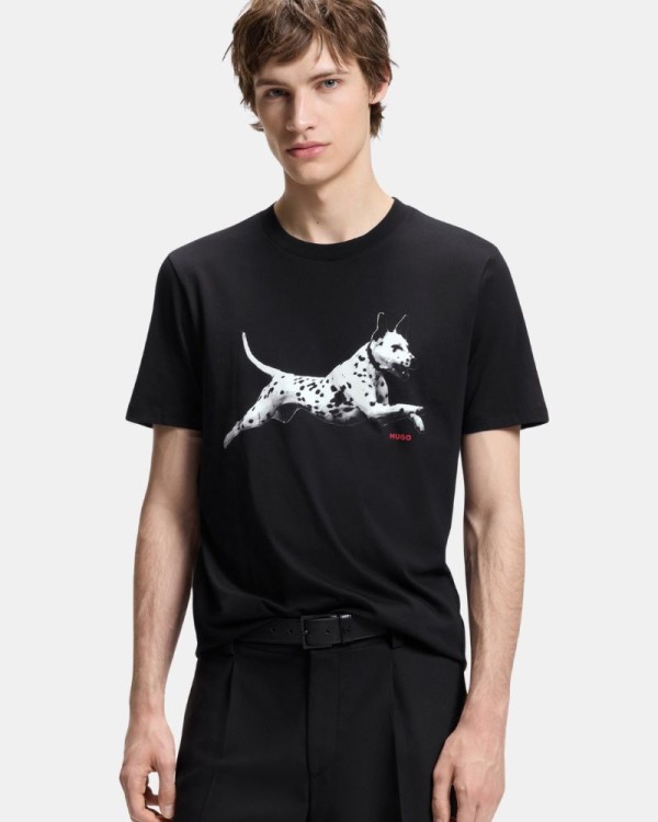 Camisetas Manga corta Hombre HUGO Negro 50564143 DIRUNN
