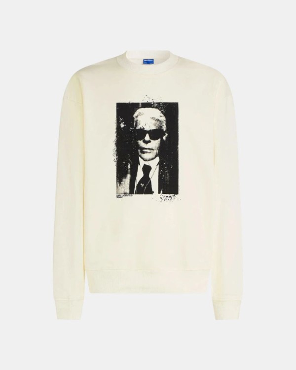 Sudaderas Sin capucha Hombre Karl Lagerfeld Blanco B3M20008