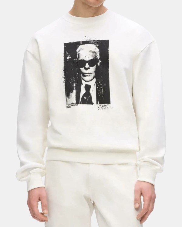 Sudaderas Sin capucha Hombre Karl Lagerfeld Blanco B3M20008