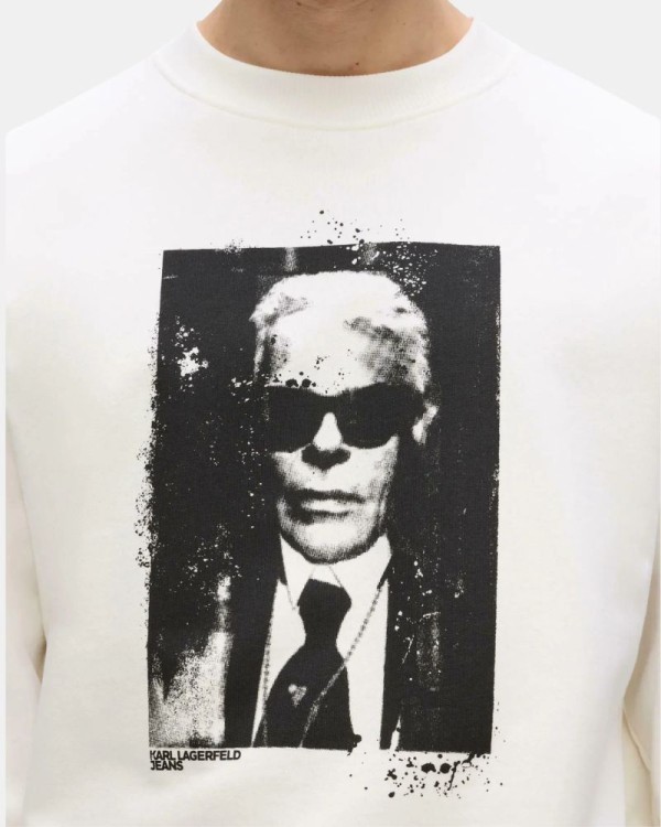 Sudaderas Sin capucha Hombre Karl Lagerfeld Blanco B3M20008