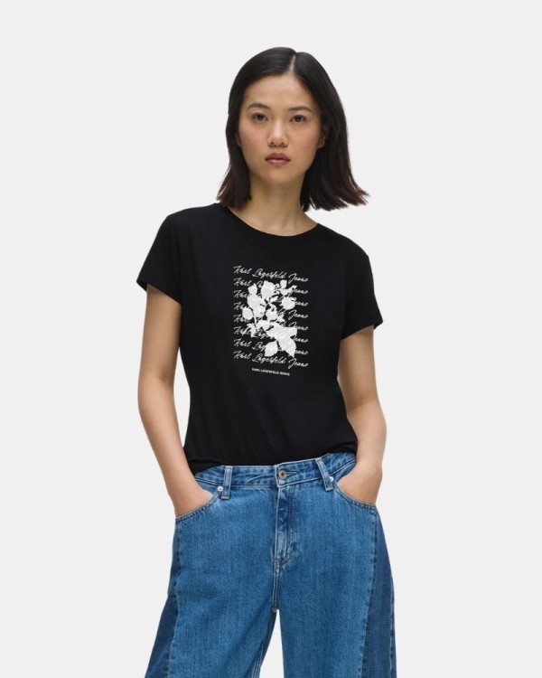 Camisetas Manga corta Mujer Karl Lagerfeld Negro B3W17021
