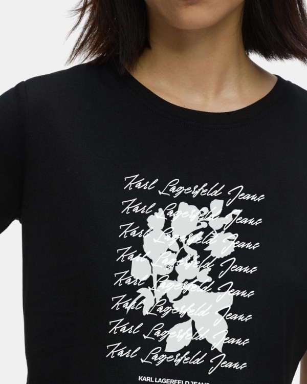 Camisetas Manga corta Mujer Karl Lagerfeld Negro B3W17021
