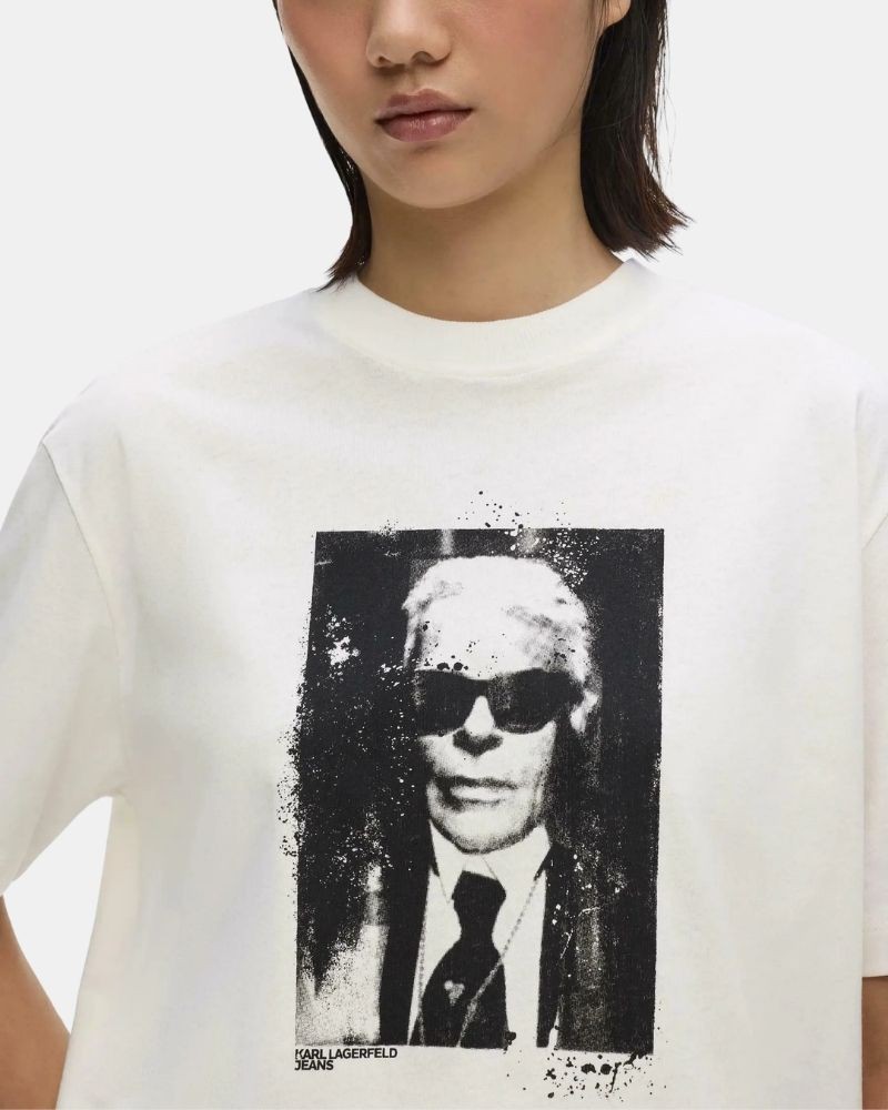Camisetas Manga corta Mujer Karl Lagerfeld Blanco B3W17046