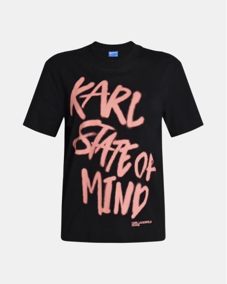 Camisetas Manga corta Mujer Karl Lagerfeld Negro B3W17019