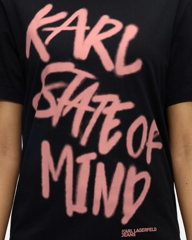 Camisetas Manga corta Mujer Karl Lagerfeld Negro B3W17019