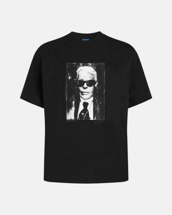 Camisetas Manga corta Mujer Karl Lagerfeld Negro B3W17046