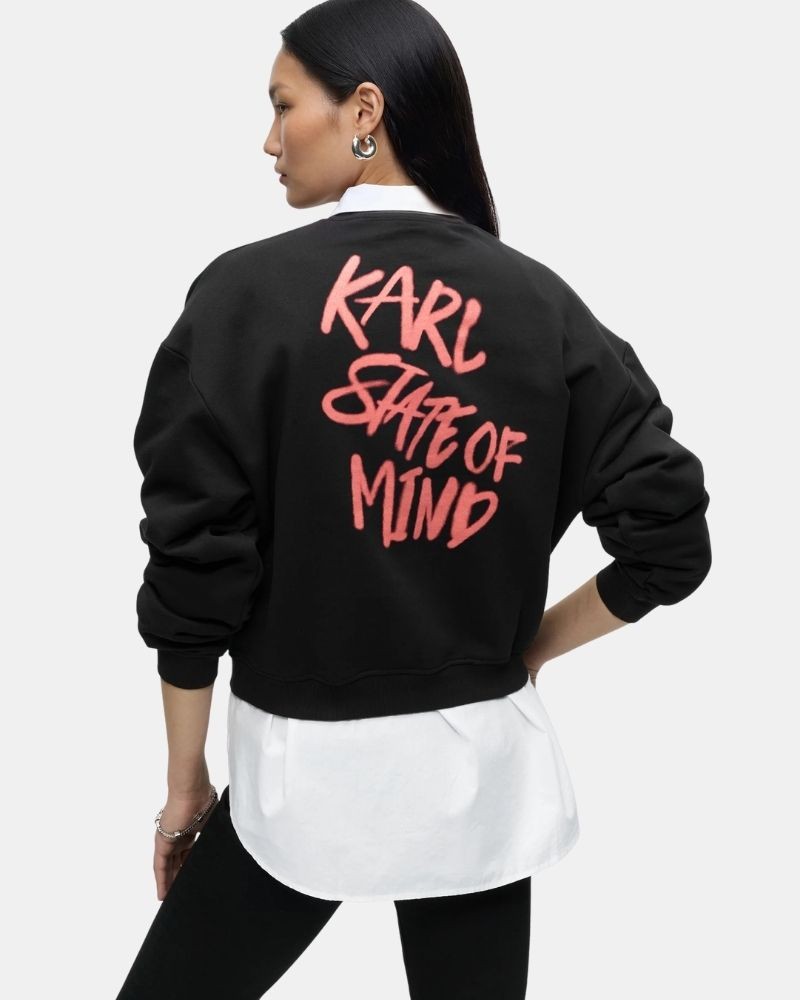Sudaderas Sin capucha Mujer Karl Lagerfeld Negro B3W20012