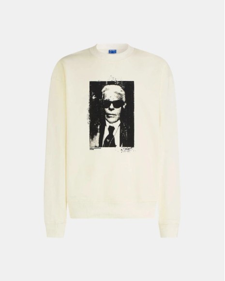 Sudaderas Sin capucha Mujer Karl Lagerfeld Blanco B3W20018