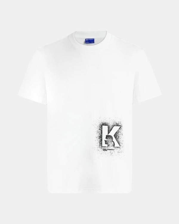 Camisetas Manga corta Hombre Karl Lagerfeld Blanco B3M17029